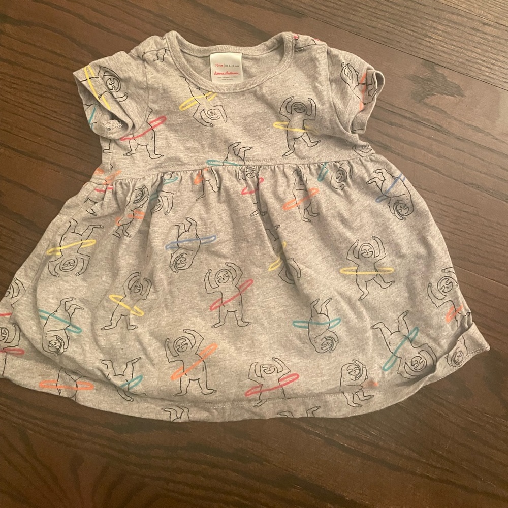 Hanna Andersson Sloth jersey dress